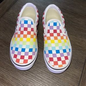 Vans Rainbow Checkered Slip On -  Size 13